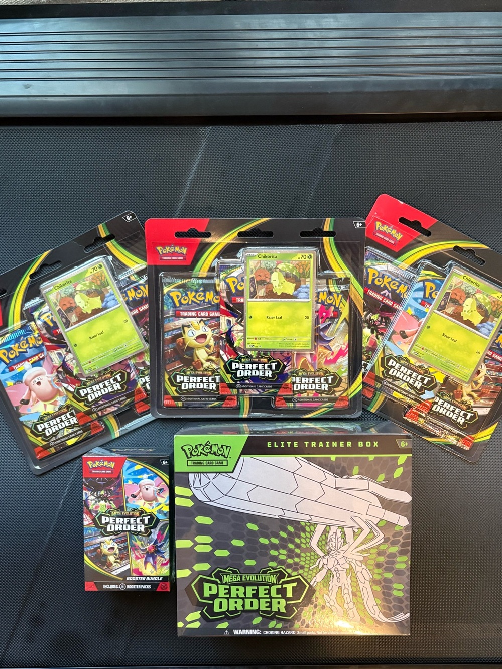 Perfect Order Elite Trainer Box  Booster and 3 Blister Packs - Green UNOPENED